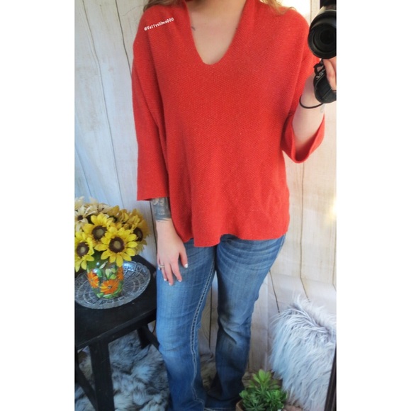 Eileen Fisher Sweaters - Eileen Fisher Festive orange light weight sweater